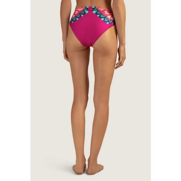 💕TRINA TURK💕 Medallion High Waist Bikini Bottom ~ Pink Medallion Print 8 NWT - Picture 4 of 10